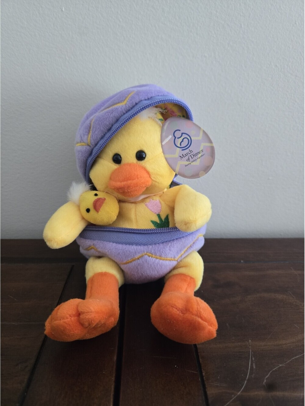 VTG Plushland Heaven of Stuffed Animal Yellow Chick Duck Eggshell Plush Easter